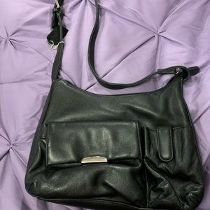Black Leather Shoulder Bag